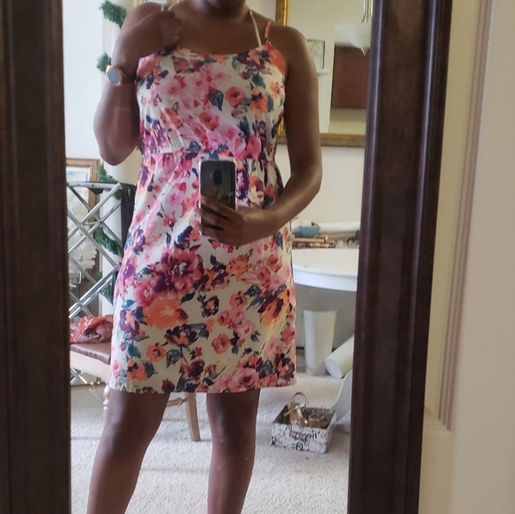 2 for $10 / Floral Silk like Dress - Picture 5 of 6